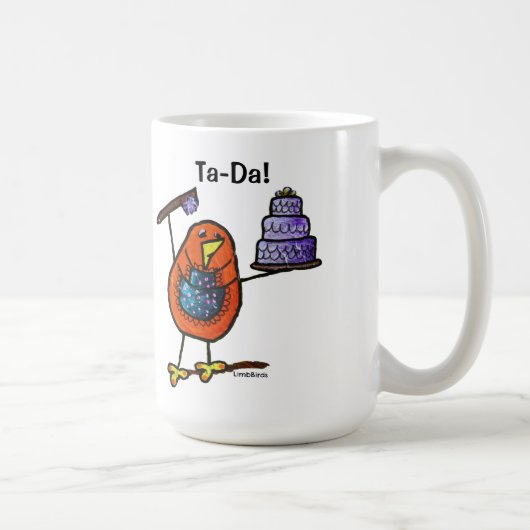 LimbBirdsの黒15のozの信号器のマグ マグカップ (右)