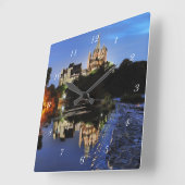 Limburg Dom zur blauen Stunde スクエア壁時計 (傾斜)