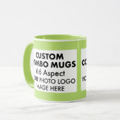 Lime 4:6 Landscape 2 x Photo Frame Custom Combo マグカップ (正面左)