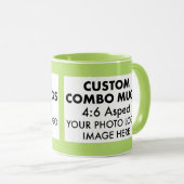 Lime 4:6 Landscape 2 x Photo Frame Custom Combo マグカップ (正面右)