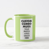 Lime 4:6 Portrait Frame 2 x Photo Custom Combo マグカップ (左)