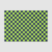 Lime and navy checkerboard pattern 薄葉紙 (正面)