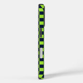 Lime and navy checkerboard pattern Case-Mate iPhoneケース (裏面 / 右)
