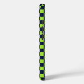 Lime and navy checkerboard pattern Case-Mate iPhoneケース (裏面 / 左)