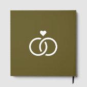 Lime Baroque Monogram Wedding Guest Book ゲストブック (裏面)