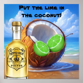 Lime, Coconut and Rum Poster ポスター