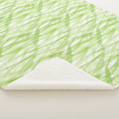 Lime Green Abstract シェルパブランケット (3/4)