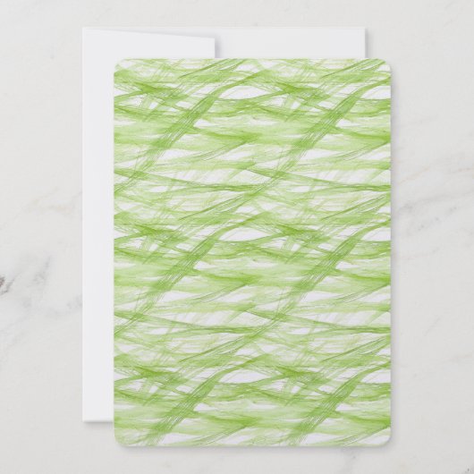Lime Green Abstract Birthday 招待状 (裏面)