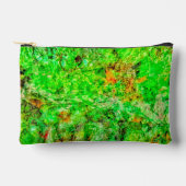 Lime green abstract Cut Sew Bag,Deep green delight アクセサリーポーチ (正面)