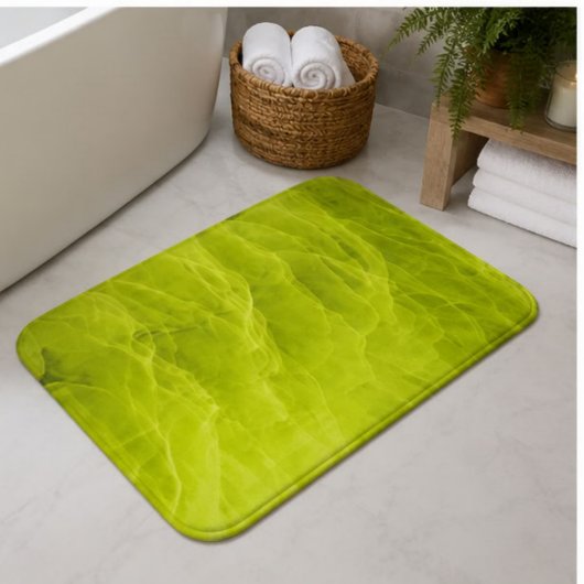 Lime Green Abstract Ethereal Flowing バスマット