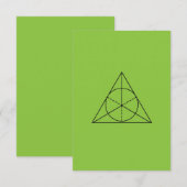 Lime Green Abstract Wallpaper | Minimal Design エンクロージャーカード (正面/裏面)