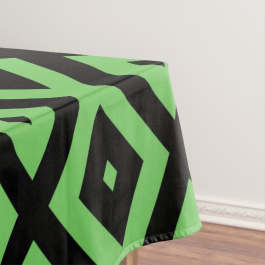 Lime green and black diamond pattern テーブルクロス (インサイチュ)