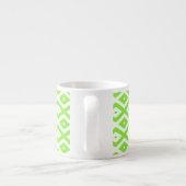Lime green and white diamond pattern エスプレッソカップ (裏面)