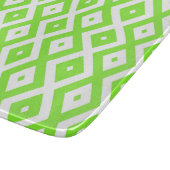 Lime green and white diamond pattern カッティングボード (角)