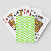 Lime green and white diamond pattern トランプ (裏面)