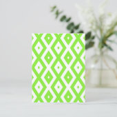 Lime green and white diamond pattern 出欠カード (スタンド正面)