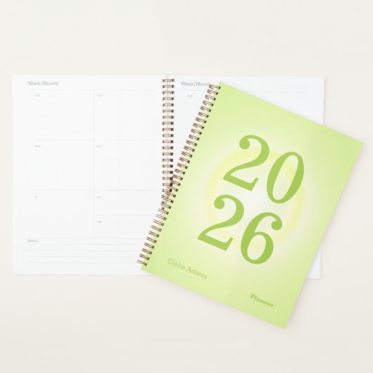 Lime Green Aura Big Year Planner プランナー手帳 (ディスプレー)