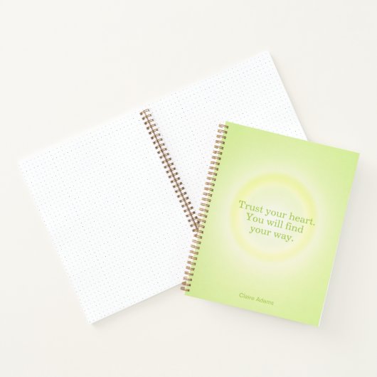Lime Green Aura Message Notebook ノートブック (内部)