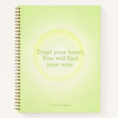Lime Green Aura Message Notebook ノートブック (正面)