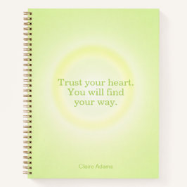 Lime Green Aura Message Notebook ノートブック