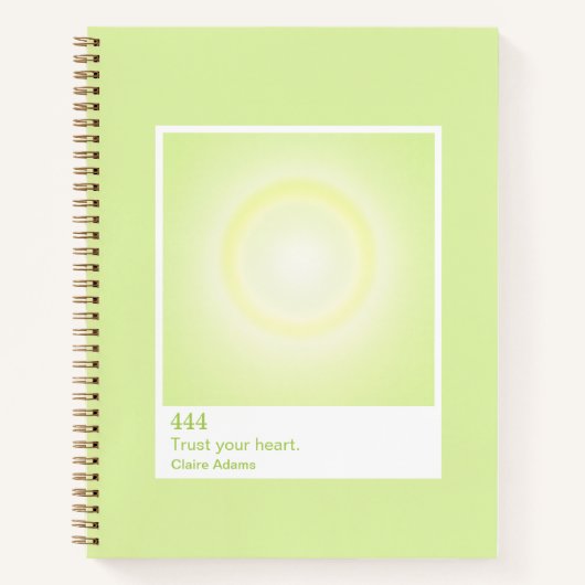 Lime Green Aura Swatch Angel Number Notebook ノートブック (正面)