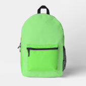 Lime Green Backpack プリントバックパック (正面)