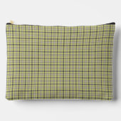 Lime Green Blue Plaid Classic Pattern Retro アクセサリーポーチ (正面)