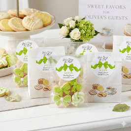 Lime Green Bow She's Tying the Knot Bridal Shower  ラウンドシール