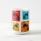 Lime Green Cat Yarn コーヒーマグカップ (中央)