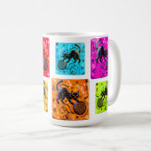 Lime Green Cat Yarn コーヒーマグカップ (正面右)