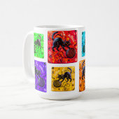 Lime Green Cat Yarn コーヒーマグカップ (正面左)