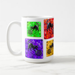 Lime Green Cat Yarn コーヒーマグカップ