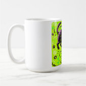 Lime Green Cat Yarn コーヒーマグカップ (左)