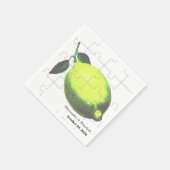 Lime Green Citrus Lemon Jigsaw Puzzle Wedding スタンダードカクテルナプキン (角)