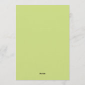 Lime Green Citrus Mediterranean Wedding 招待状 (裏面)