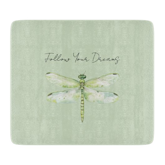 Lime Green Dragonfly カッティングボード (正面)