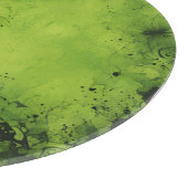 Lime Green Grunge with Black Accents カッティングボード (角)