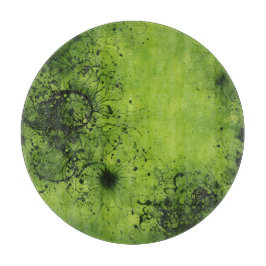 Lime Green Grunge with Black Accents カッティングボード