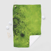 Lime Green Grunge with Black Accents ゴルフタオル (インサイチュ)