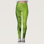 Lime Green Grunge with Black Accents レギンス (正面)