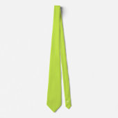 Lime Green Hidden Initials Solid Color Neck Tie ネクタイ (正面)