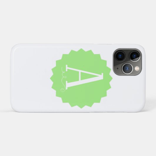 Lime Green Initial iPhone 11 Pro Case Case-Mate iPhoneケース (裏面(横))