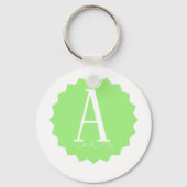 Lime Green Initial Keychain キーホルダー (正面)