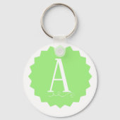 Lime Green Initial Keychain キーホルダー (裏面)