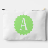 Lime Green Initial Makeup Bag アクセサリーポーチ (裏面)