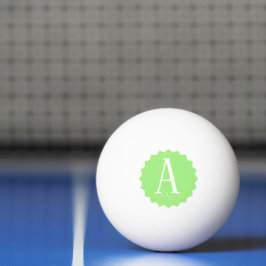 Lime Green Initial Ping Pong Ball 卓球ボール
