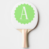 Lime Green Initial Ping Pong Paddle 卓球ラケット (正面)