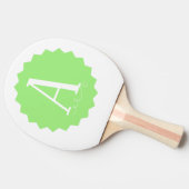 Lime Green Initial Ping Pong Paddle 卓球ラケット (横)