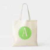 Lime Green Initial Tote Bag トートバッグ (裏面)