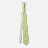 Lime Green Jumbo Polka Dots Custom Necktie ネクタイ (裏面)
